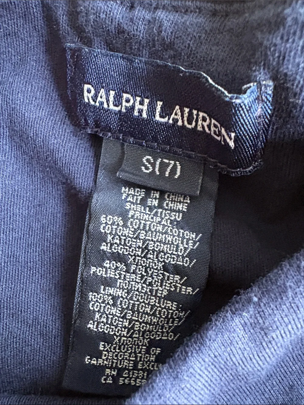 Ralph Lauren Girls Navy Ruched Dress S(7)